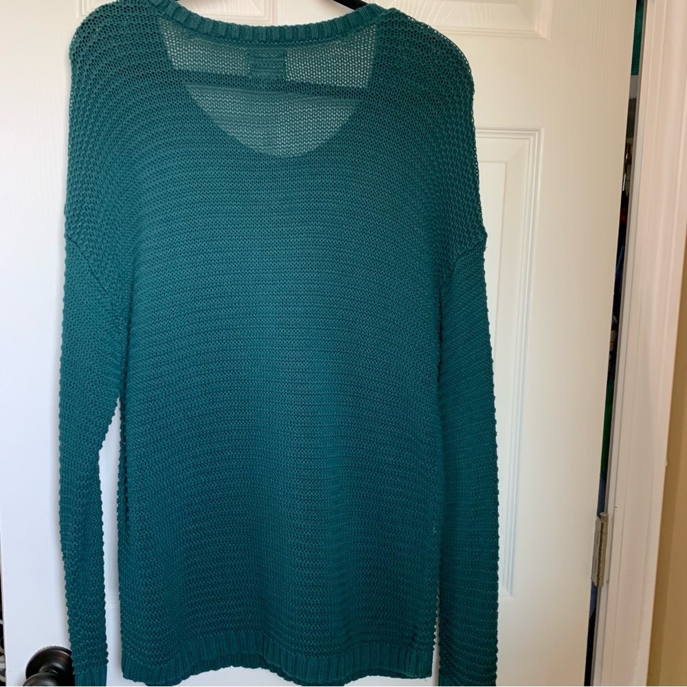 LA Hearts Green Cable Knit Pullover Sweater, Size Large - Picture 2 of 6